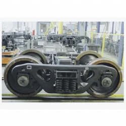 Railway three pieces casting Bogie for Narrow Flate wagon